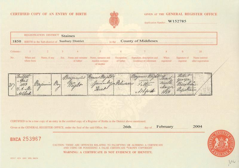 Birth_WeightBen_1850Q2_Staines III_409